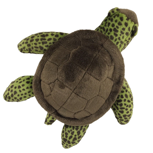 Wild Republic Sea Turtle Plush Brown Shell Green Speckled Body Tortoise 13" 2010 - Picture 1 of 11